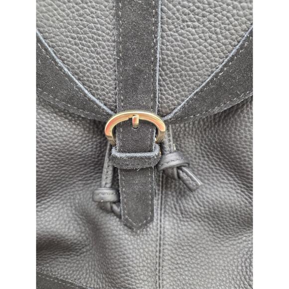 New Clove + Revel Black Backpack Leather & Suede Gold Hardware 10\
